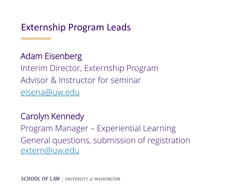 externship program leads