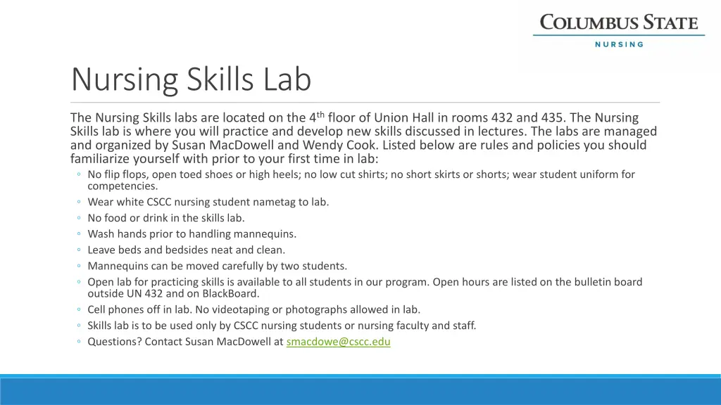 nursing skills lab