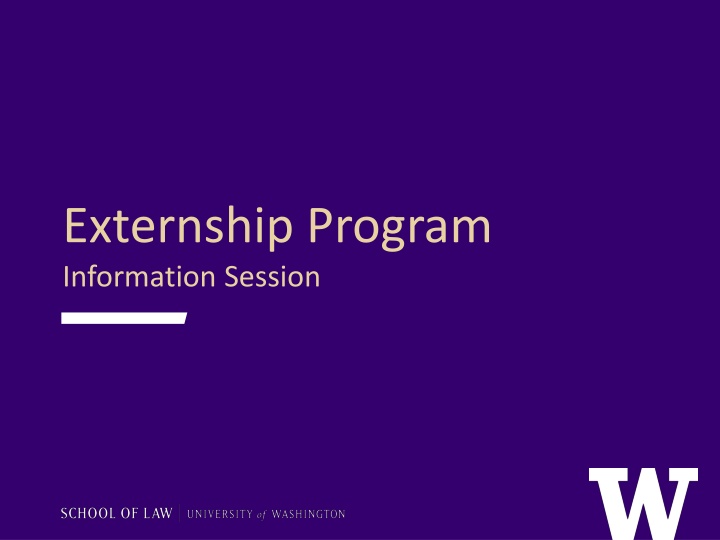 externship program information session