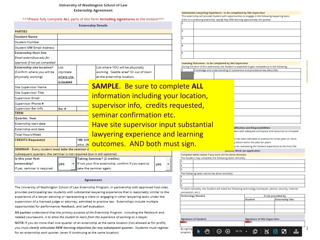 externship scheduling worksheet summer 2023