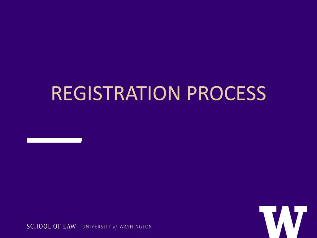 registration process
