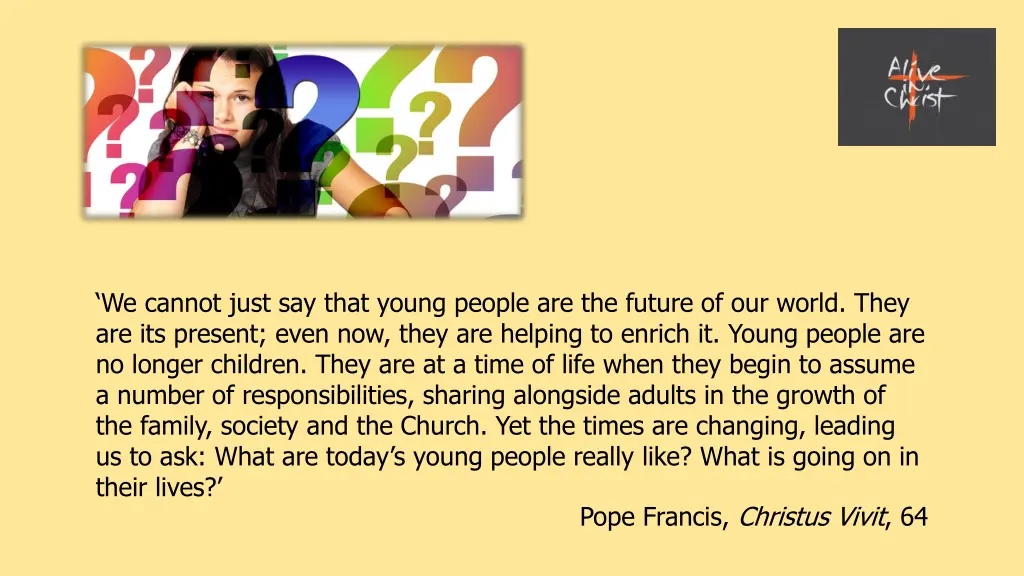 we cannot just say that young people