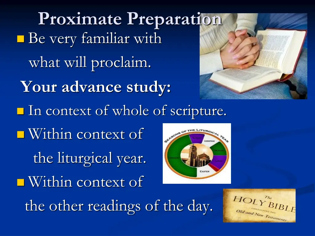 proximate preparation be very familiar with what