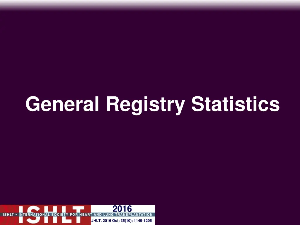 general registry statistics