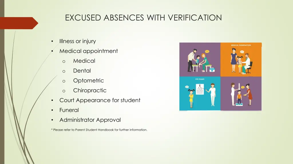 excused absences with verification