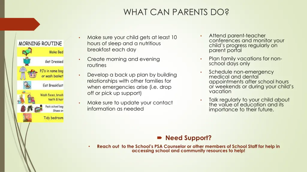 what can parents do