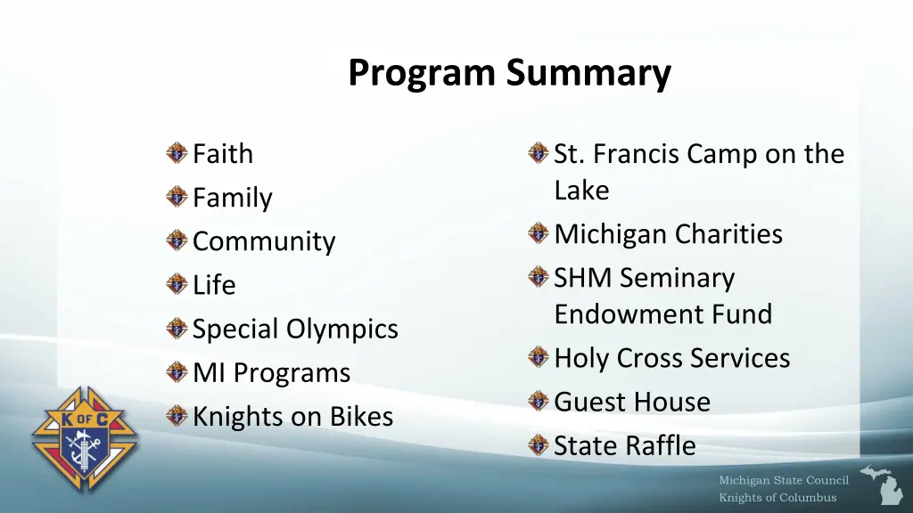 program summary