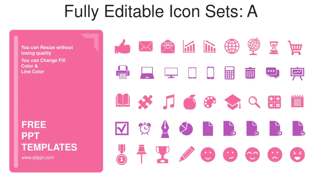 fully editable icon sets a