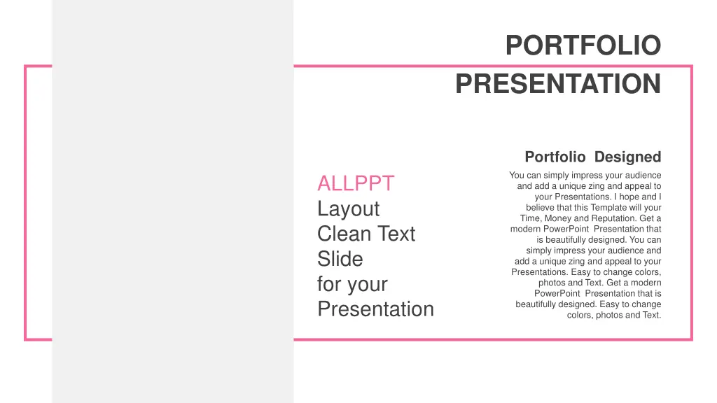 portfolio presentation