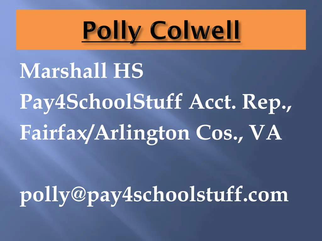 marshall hs pay4schoolstuff acct rep fairfax