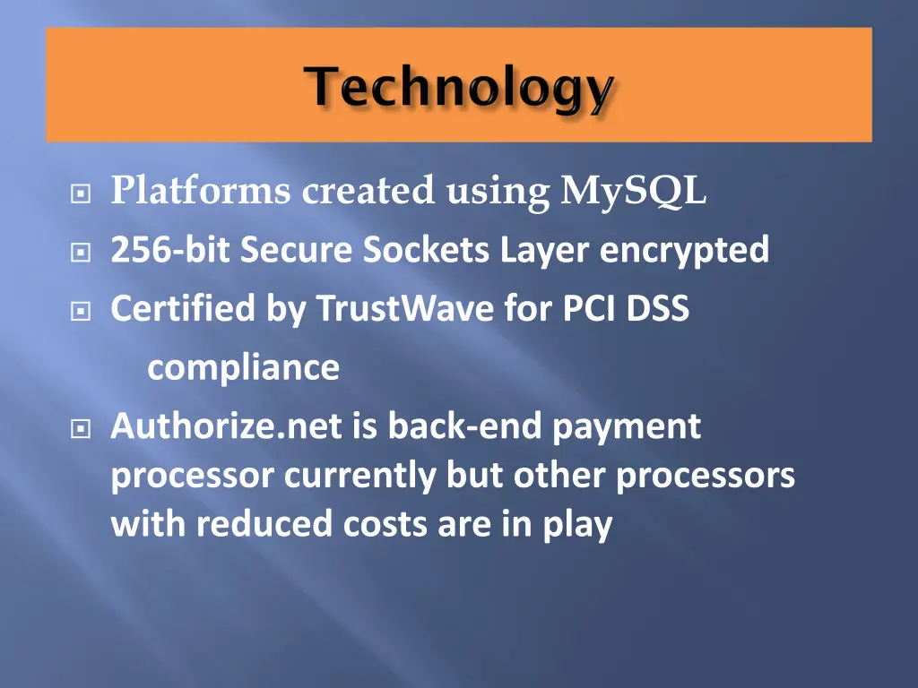 platforms created using mysql