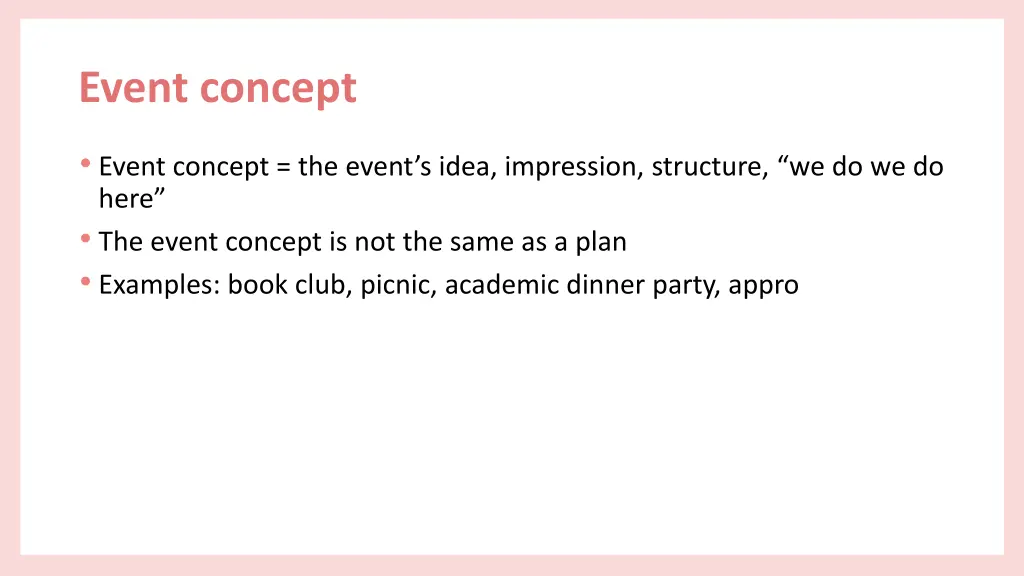 event concept 1