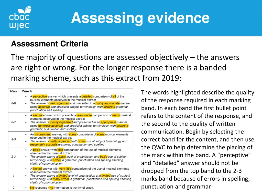 assessing evidence 7