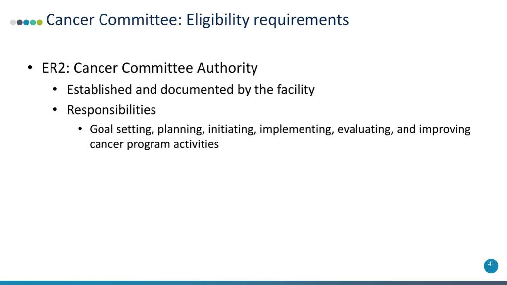 cancer committee eligibility requirements