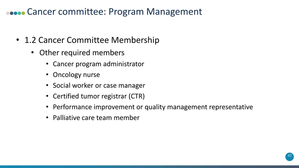 cancer committee program management 1