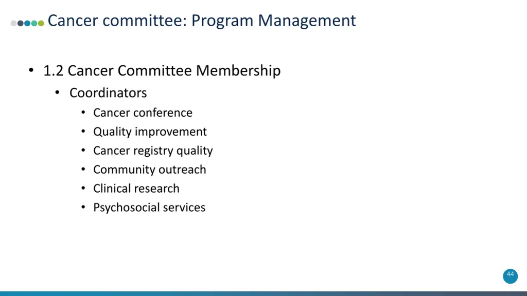 cancer committee program management 2
