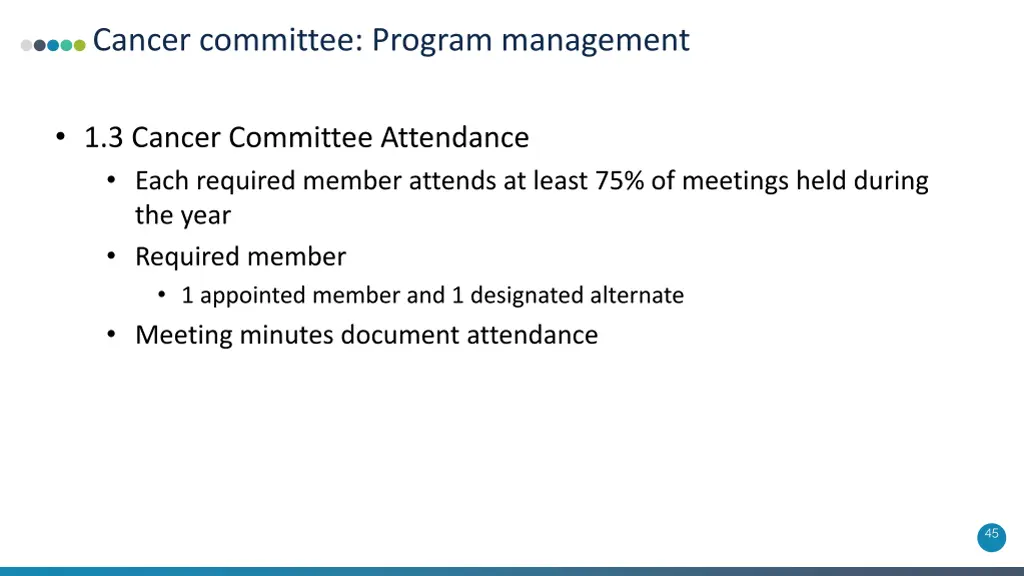 cancer committee program management 3
