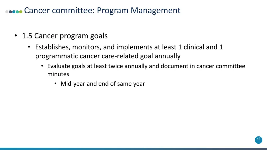cancer committee program management 5