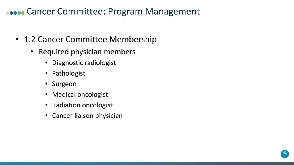 cancer committee program management