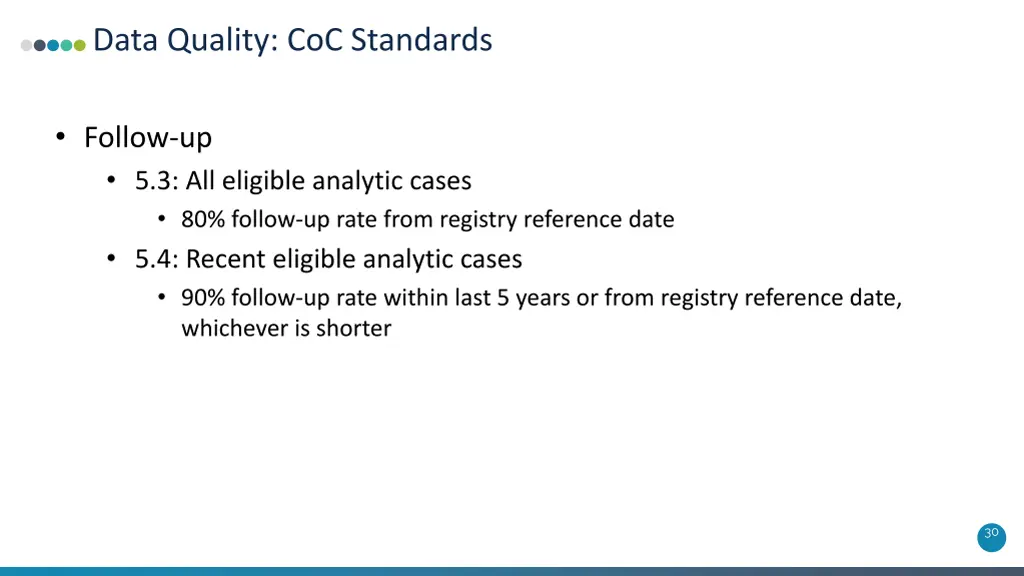 data quality coc standards 2