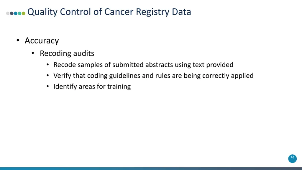 quality control of cancer registry data 10