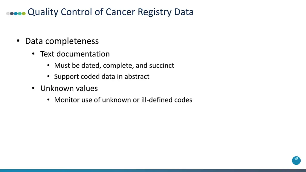 quality control of cancer registry data 14