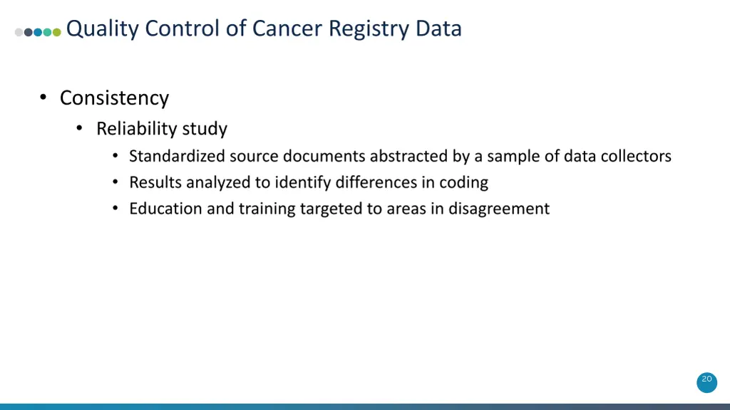 quality control of cancer registry data 16