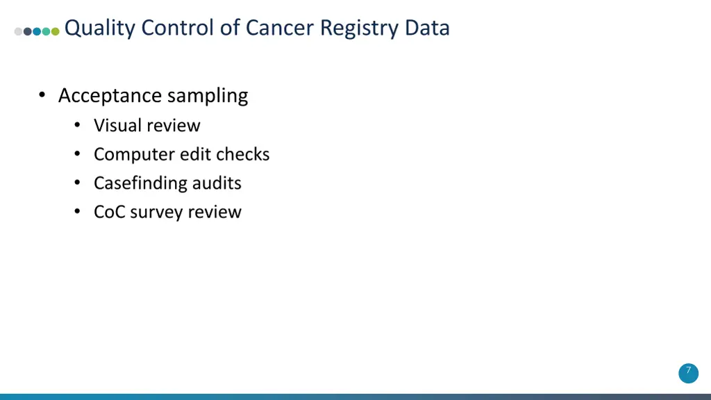 quality control of cancer registry data 3