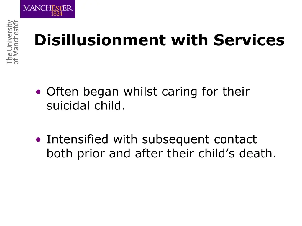 disillusionment with services