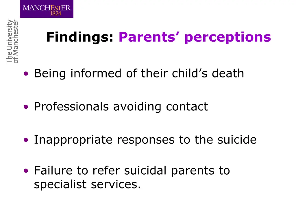 findings parents perceptions