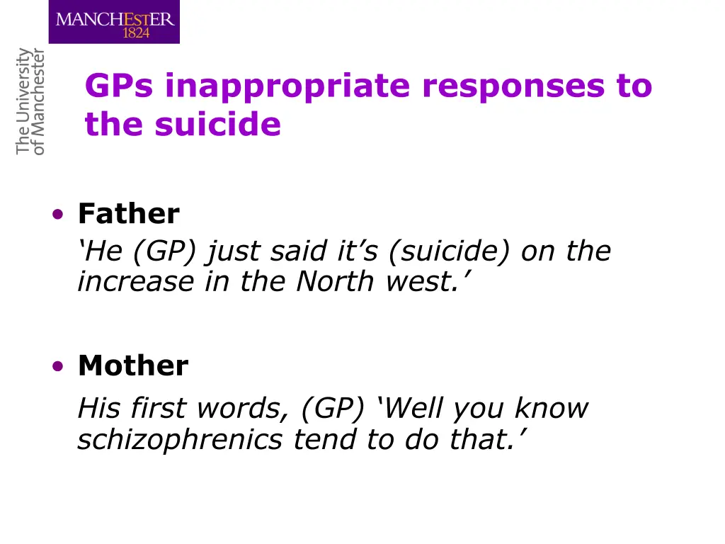 gps inappropriate responses to the suicide