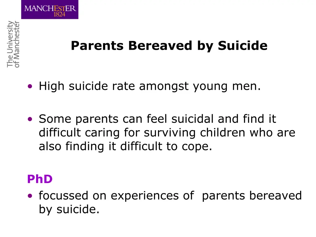 parents bereaved by suicide