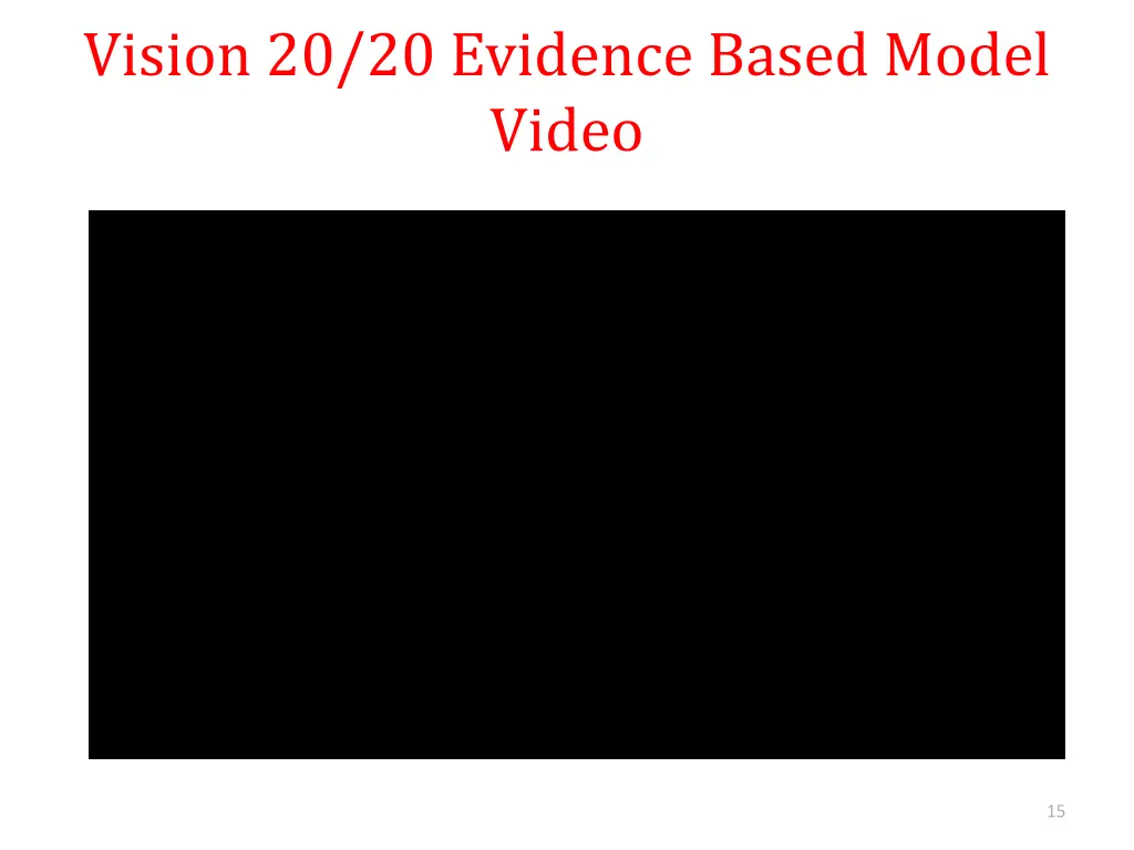 vision 20 20 evidence based model video