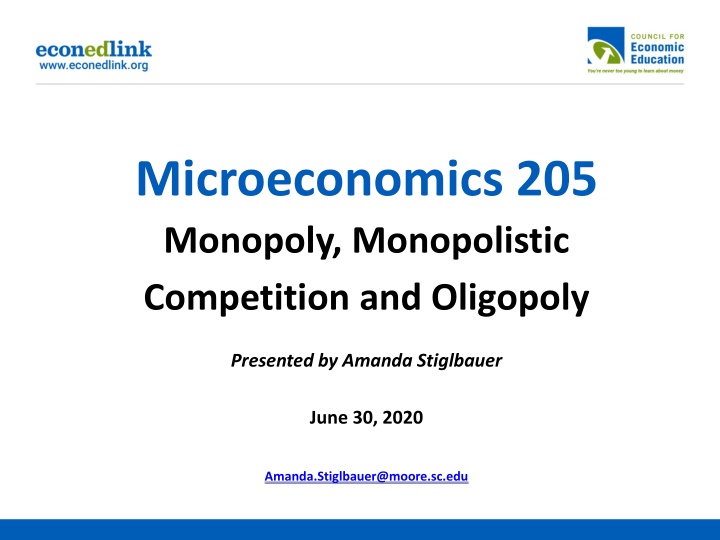 microeconomics 205 monopoly monopolistic