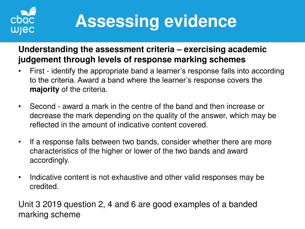 assessing evidence 2