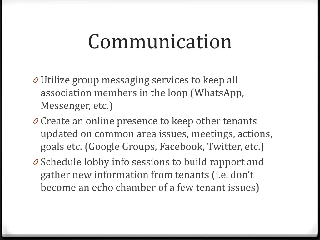 communication