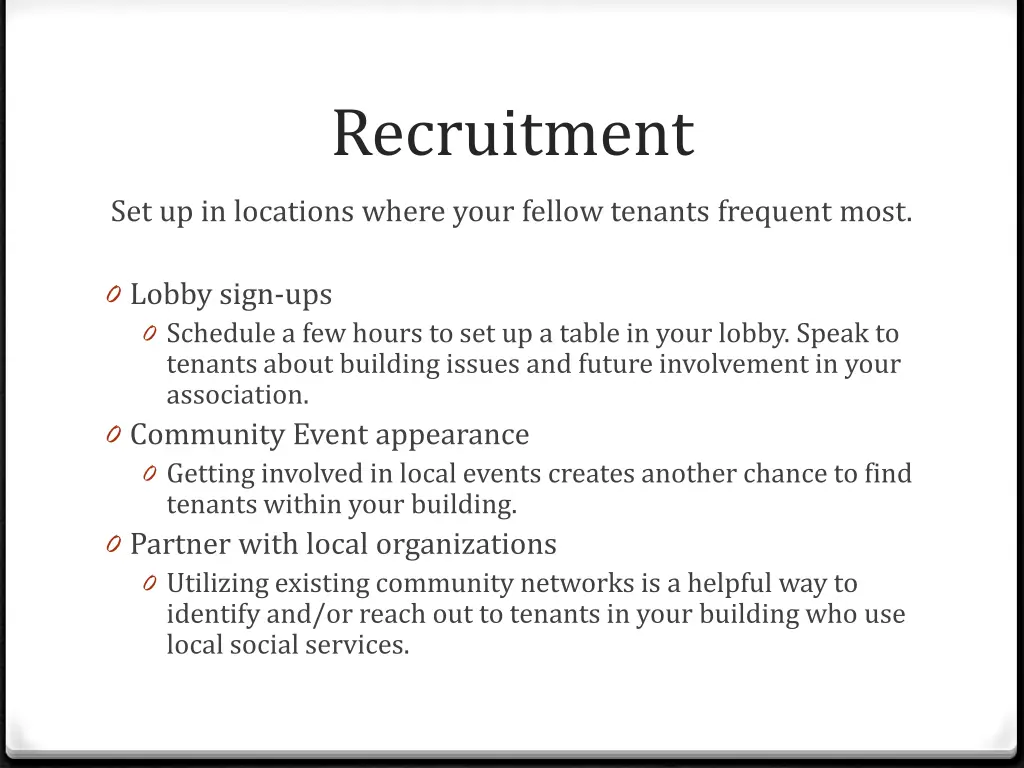 recruitment