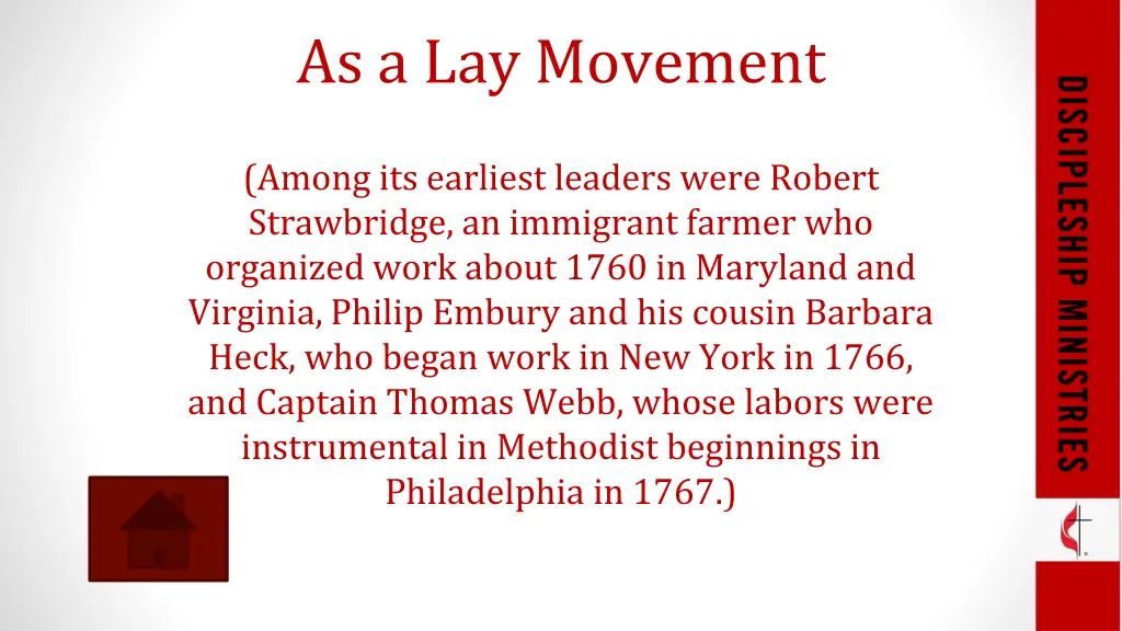 as a lay movement