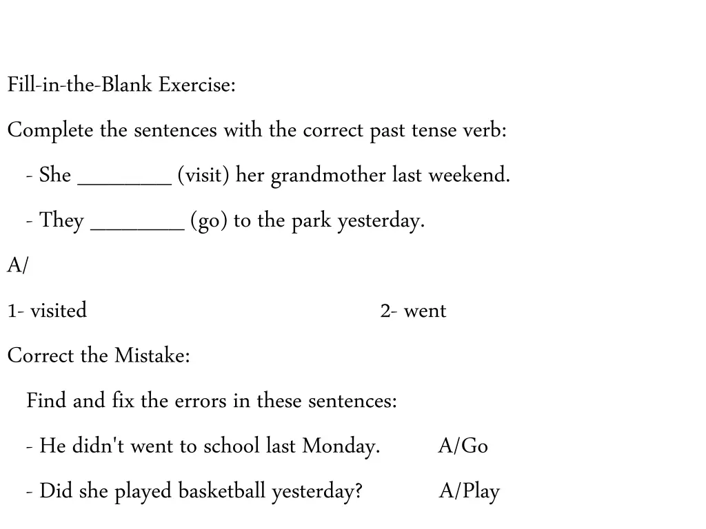 fill in the blank exercise complete the sentences