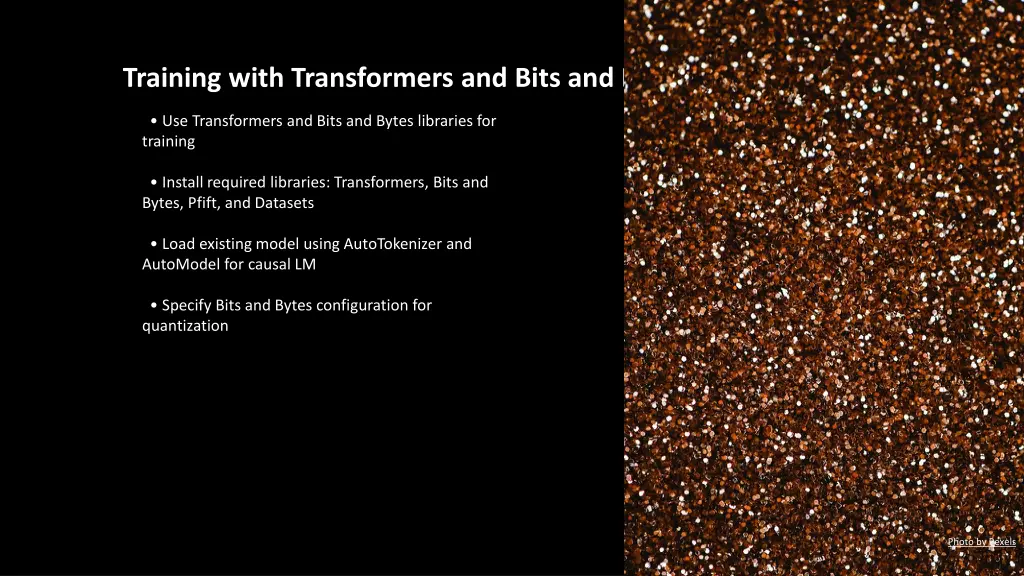 training with transformers and bits and bytes