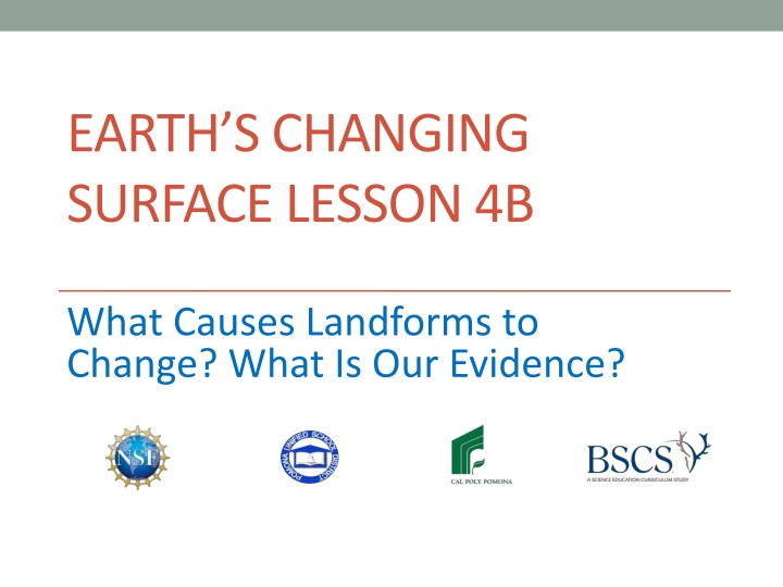 earth s changing surface lesson 4b