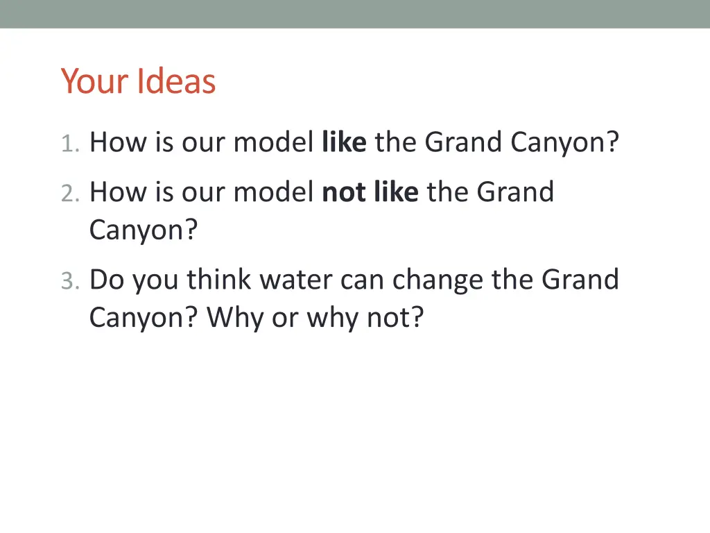 your ideas