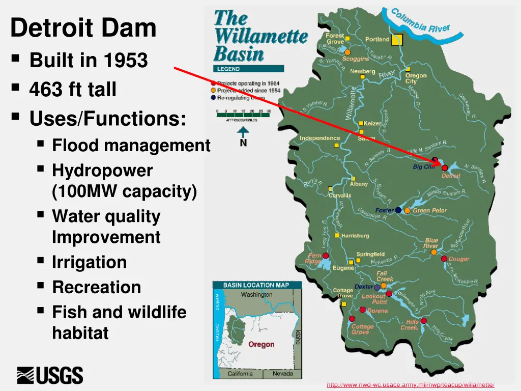 detroit dam built in 1953 463 ft tall uses