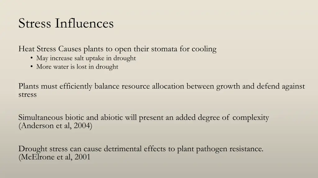 stress influences