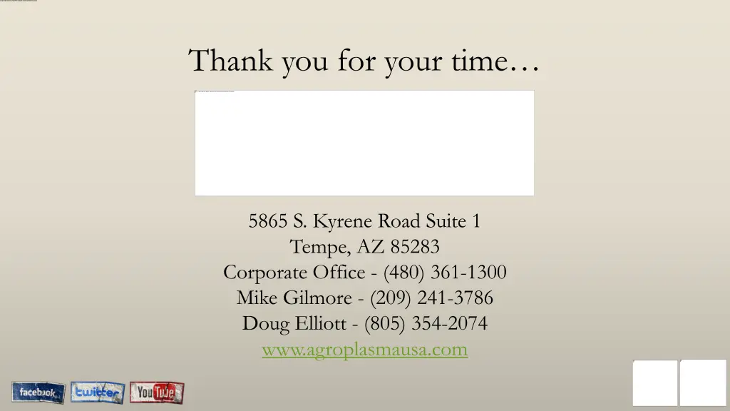 thank you for your time