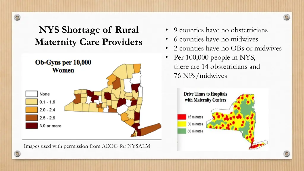 nys shortage of rural maternity care providers