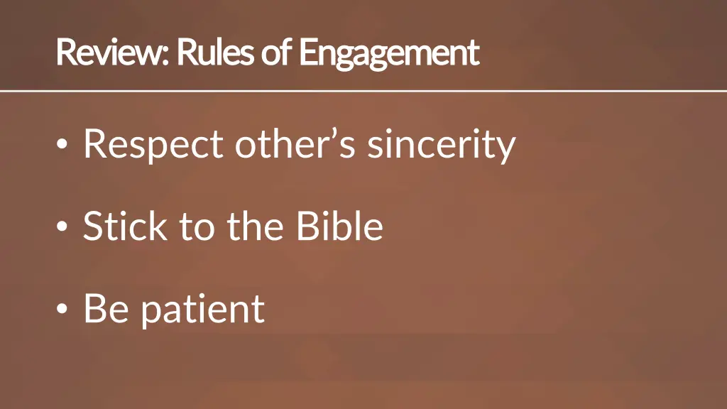 review rules of engagement review rules