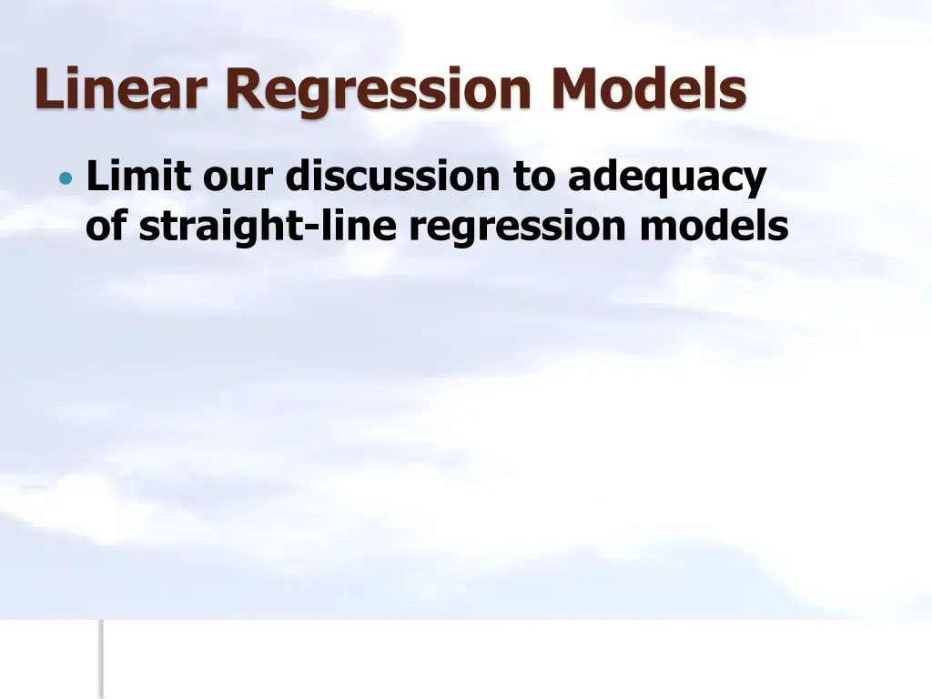 linear regression models