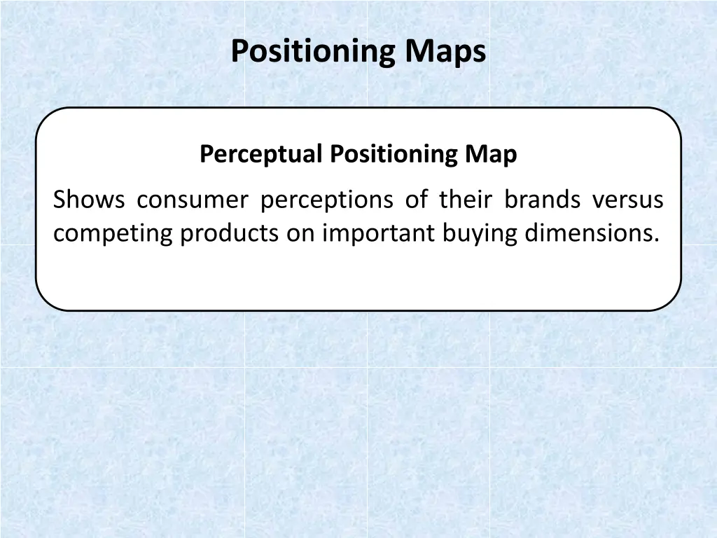positioning maps