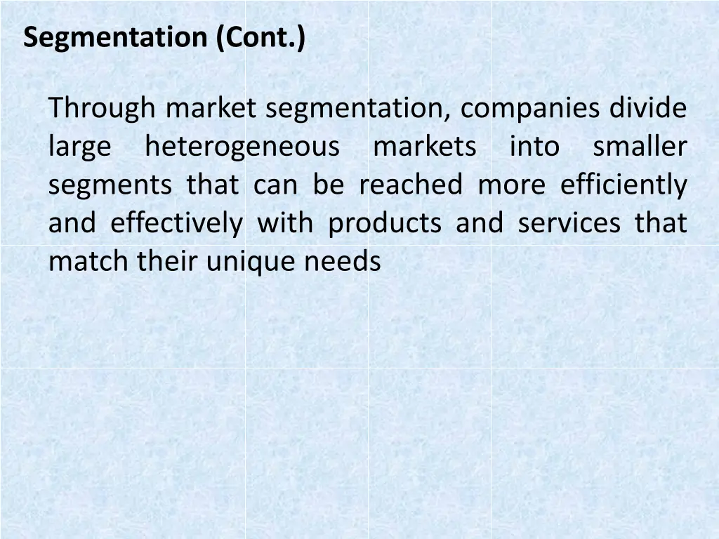 segmentation cont